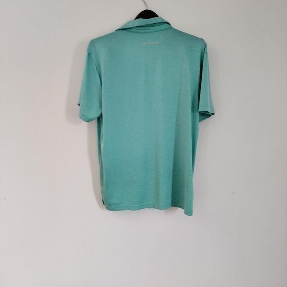 Golf Moose Logo Link Tagless Soul Men M Polo Shirt Teal Beach Travel Casual Y2K - Picture 4 of 5